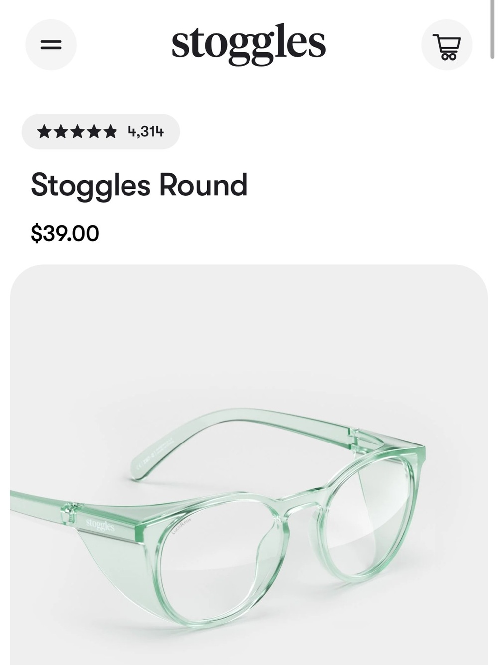 Stoggles Round Jade - new/unopened